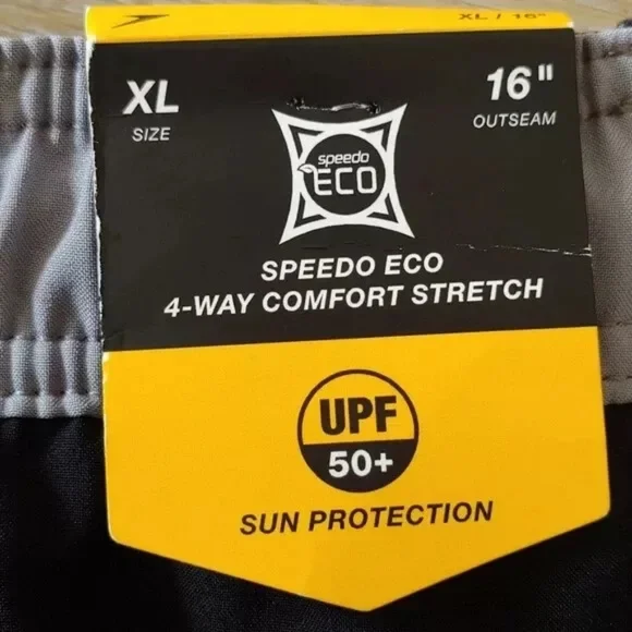 Speedo-Men's 5.5" Swim Shorts Trunks Swimwear 3 Pockets Hidden Zip UPF 50+ Black - Picture 4 of 9